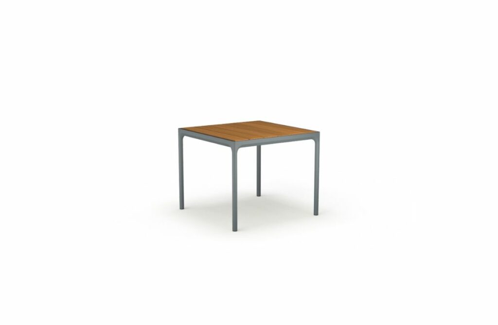 Nova Design & Build - Masa Dining cu cadru - 90x90 cm - Dark Grey - FOUR - Bambus
