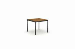Nova Design & Build - Masa Dining cu cadru Black - 90x90 cm - FOUR - Bambus