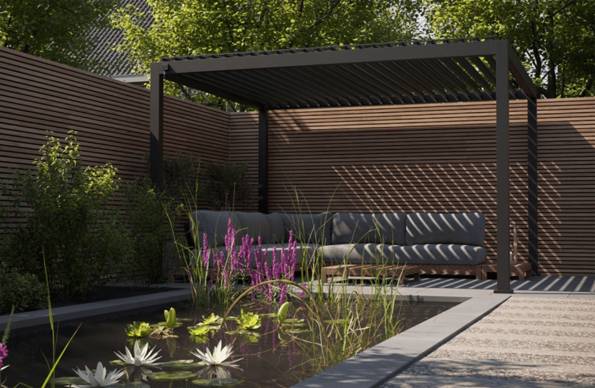 Nova Design & Build - Pergola Aluminiu Alvaro - Matt Royal Grey