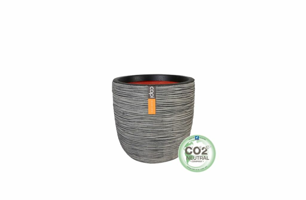 Nova Design & Build - Ghiveci Capi - Jardinieră în formă de ou 35x34cm - Rib NL - Antracit