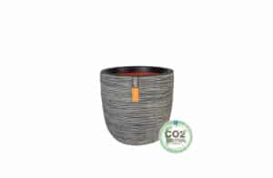 Nova Design & Build - Ghiveci Capi - Jardinieră în formă de ou 35x34cm - Rib NL - Antracit