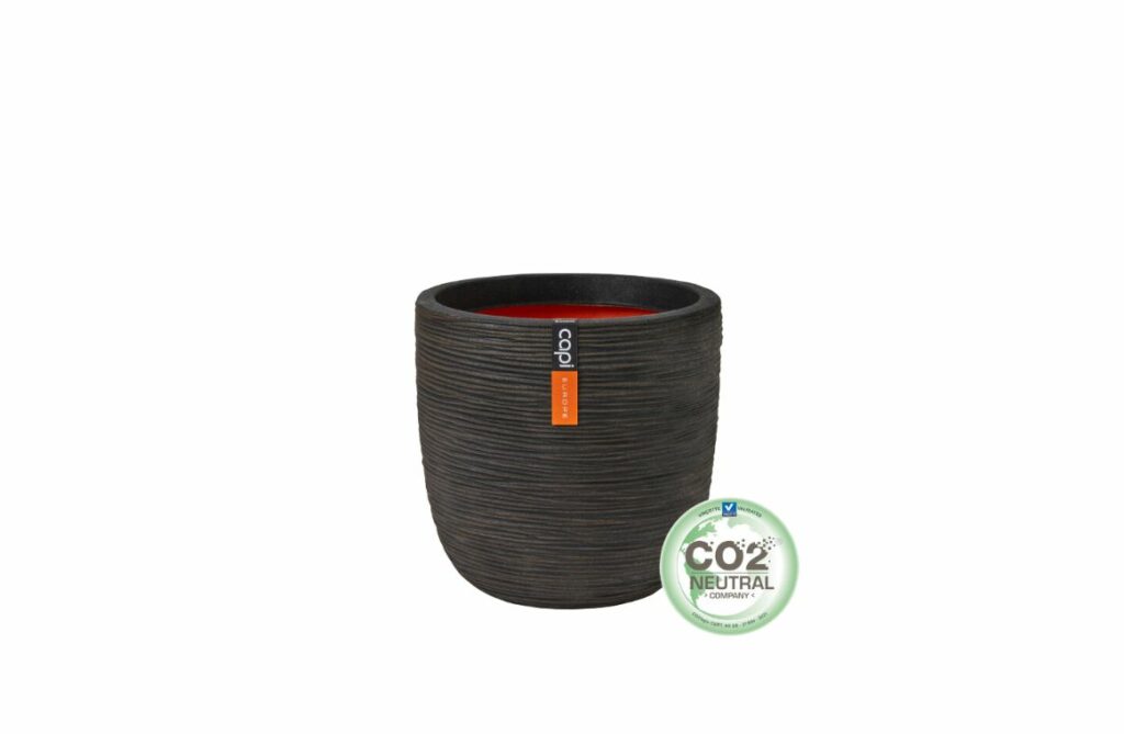 Nova Design & Build - Ghiveci Capi - Jardinieră în formă de ou 35x34cm - Rib NL - Dark Brown